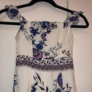 A white long flowery dress